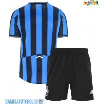 Camisa de time de futebol Atalanta Replicas 1º Equipamento Infantil 2025-26 Manga Curta (+ Calças curtas)
